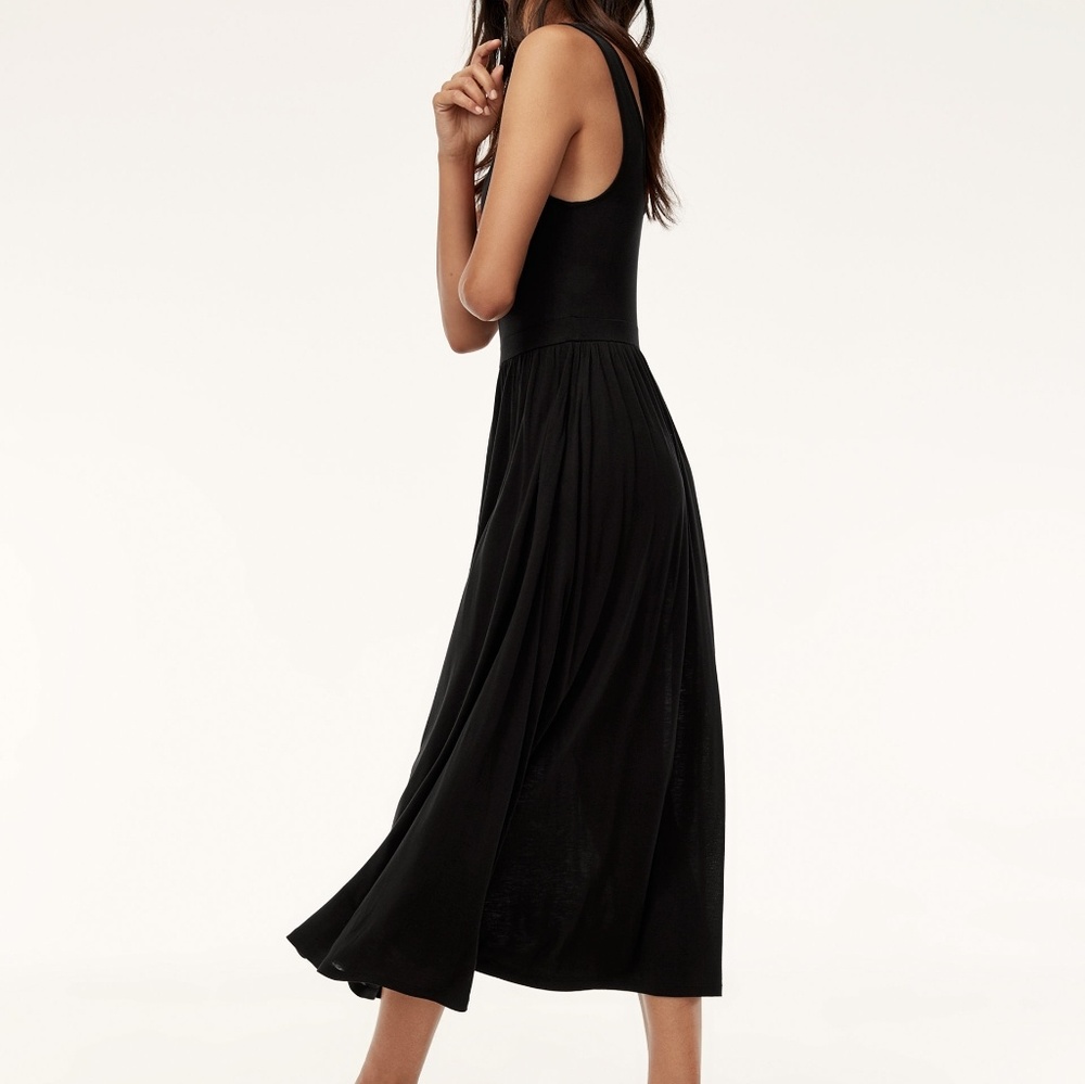 Wilfred Black Long Rayon Maxi Dress Size Small